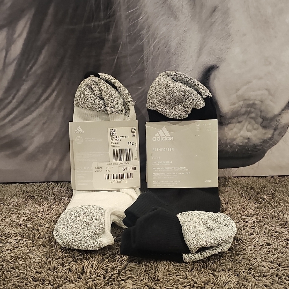 Adidas 2 Pair Prime Green Golf Socks
